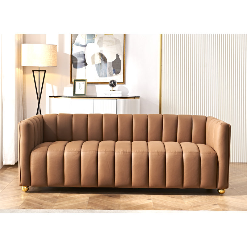 82.7'' Upholstered Sofa, Brown