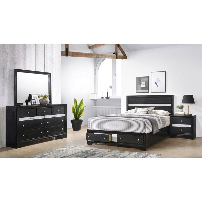 Ensemble de chambre avec grand lit 4 pièces