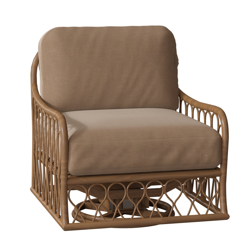 Cane Outdoor Chair, Canvas Heather Beige Sunbrella® Canvas