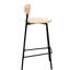 Tabourets de comptoir en corde de papier tissés à la main (de 2). Recherchez un bar pour la maison. Structure en métal noir avec siège blanc crème. Et un style polyvalent. Confortable-1340721905