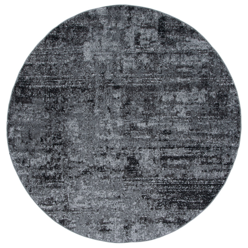 Chojolan Performance Solid Color Rug, Round 6'