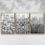 Linear Effervescence I - Ensemble de 3 reproductions encadrées sur toile-97811909-97811904