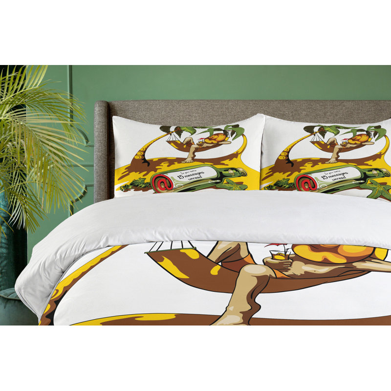 Coastal Floral Duvet Cover