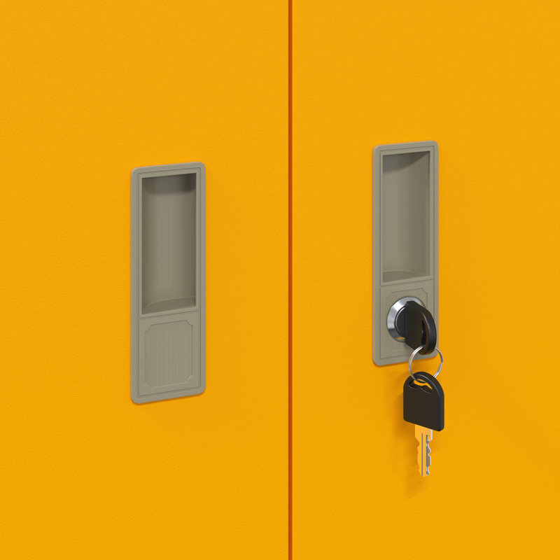 Storage Cabinet, Mustard Yellow