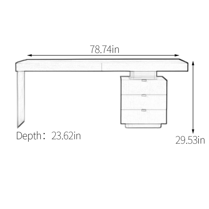 Bureau de menuiserie Stable, H 29,53 po x l 78,74 po x P 23,62 po