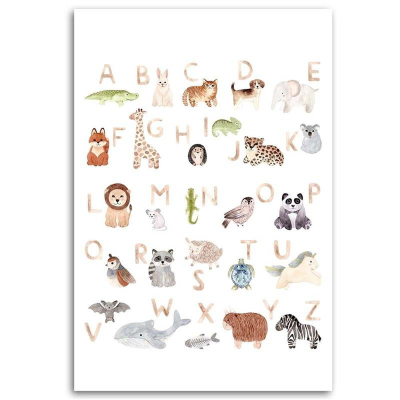 Leinwandbild Alphabet with animals