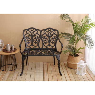 Mobilier d'extérieur en fonte d'aluminium avec banc floral