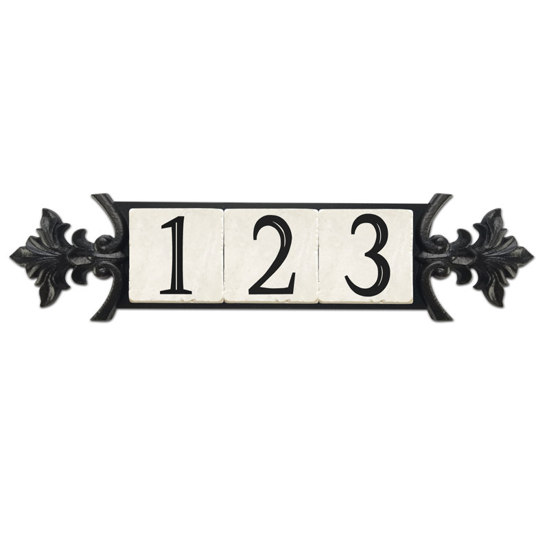 Plaque d'adresse murale 1 ligne Victoria, Oui