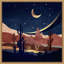«Blue Western Night» par Emel Tunaboylu, reproduction d'art sur toile encadrée-69764991