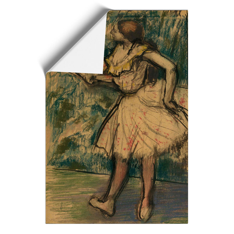 Ballet Ballerina Dancer With A Fan by Edgar Degas - No Frame Painting, 42cm H x 30cm W x 0.1cm D