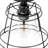 Mabelene 10 in. 1-Light Farmhouse Dimmable Semi-Flush Mount Ceiling Light in Matte Black with Clear Glass Shade