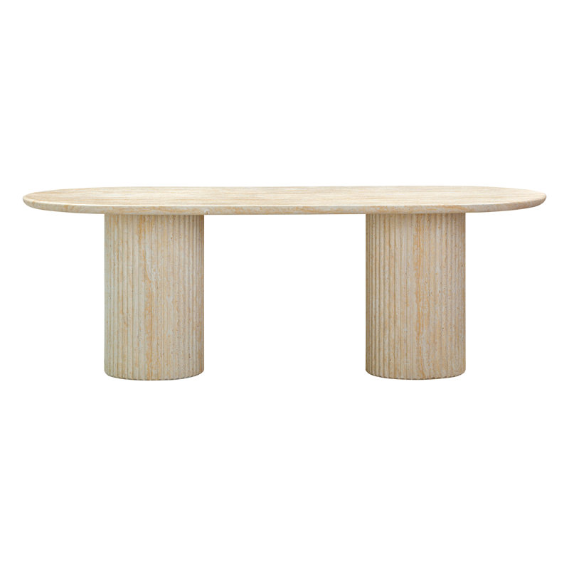 Table de salle à manger Tov Furniture Brut Travertine, Beige