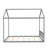 Queen Size Wooden House Bed With Headboard,Gray