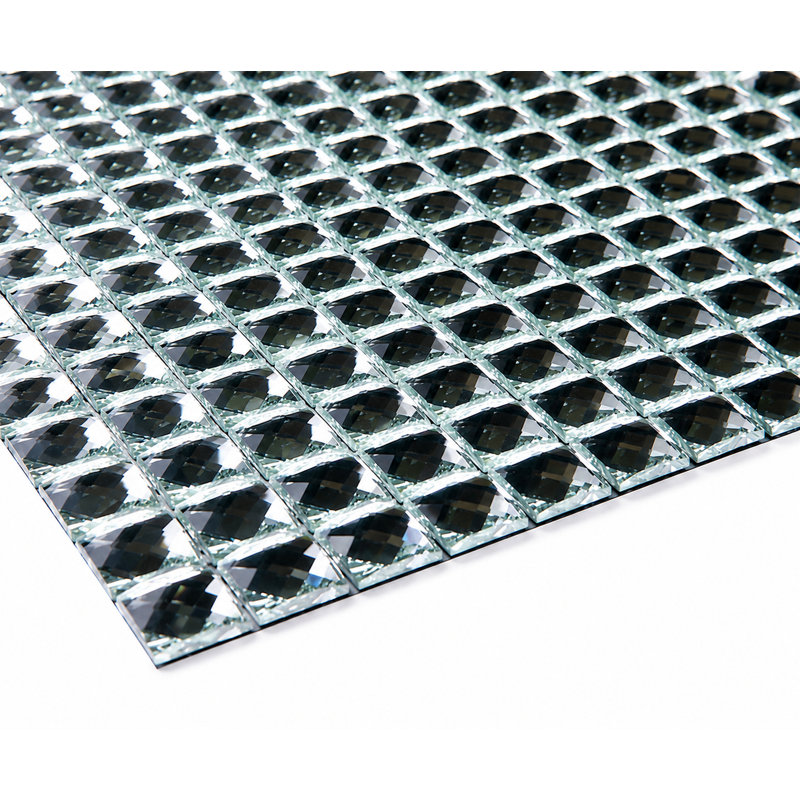 Diamond Mirror 0.8" x 0.8" Glass Grid Mosaic Wall Tile