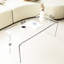 Table d'appoint en acrylique transparent avec chute d'eau - pratique 16,26 po Pièce de salon large et polyvalente