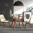 Hayek Round Glass Top Solid Wood Base Dining Table