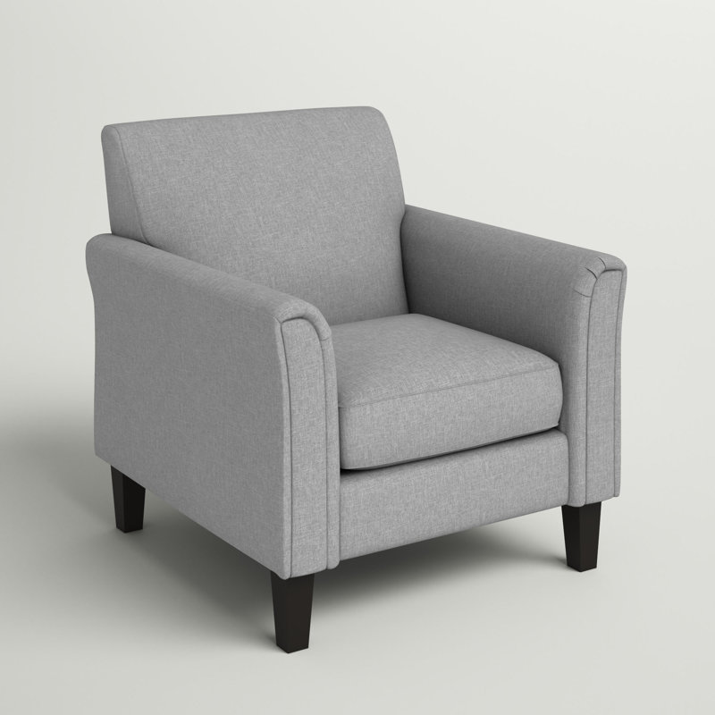 Fauteuil club en polyester 33,5 po Achilles, Gris