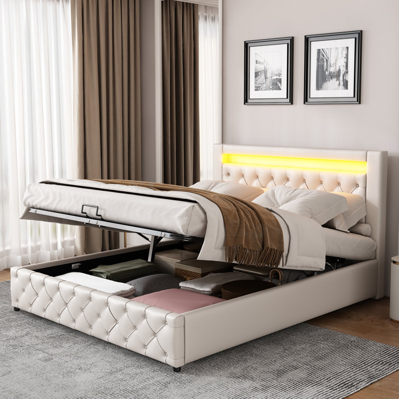 Upholstered Ottoman Storage Bed