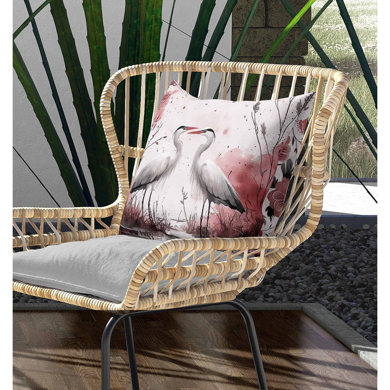 Nature / Duo intérieur / extérieur 26 x 26, Carré 26 po, Rose/Blanc