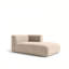 Beige Velvet Chaise Lounge