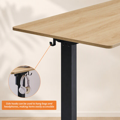 Electric Standing Desk, Adjustable Height, 24x48 Inches, Frame with Top, Sturdy and Ergonomic Design