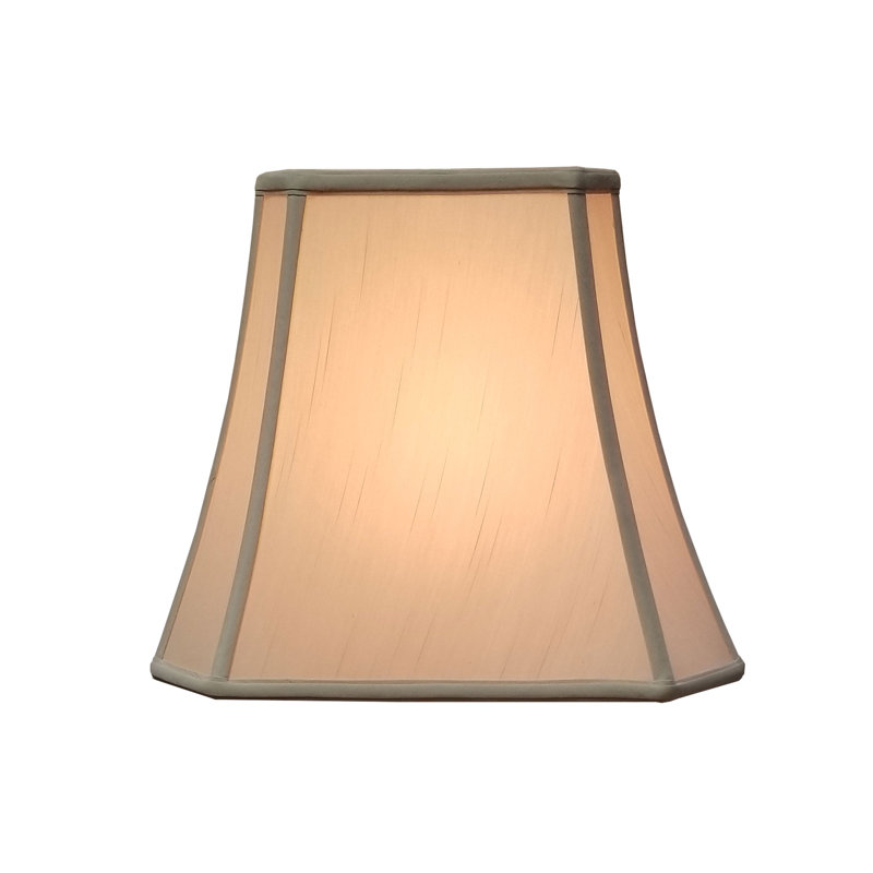 Abat-jour cloche en soie / shantung, Beige, H 10 po x l 12 po x P 8 po