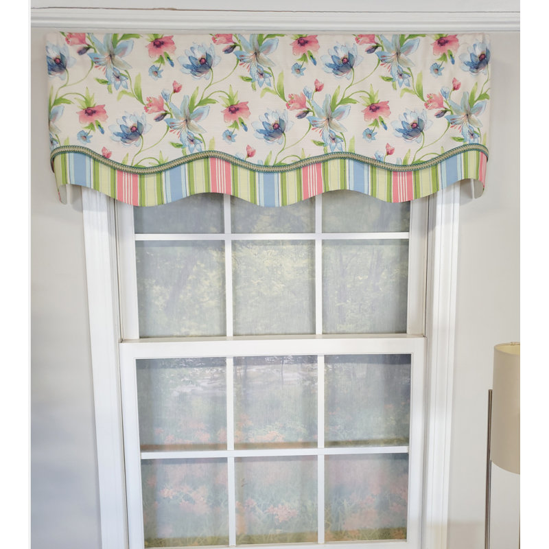 Cantonnière florale multicolore l 50 po