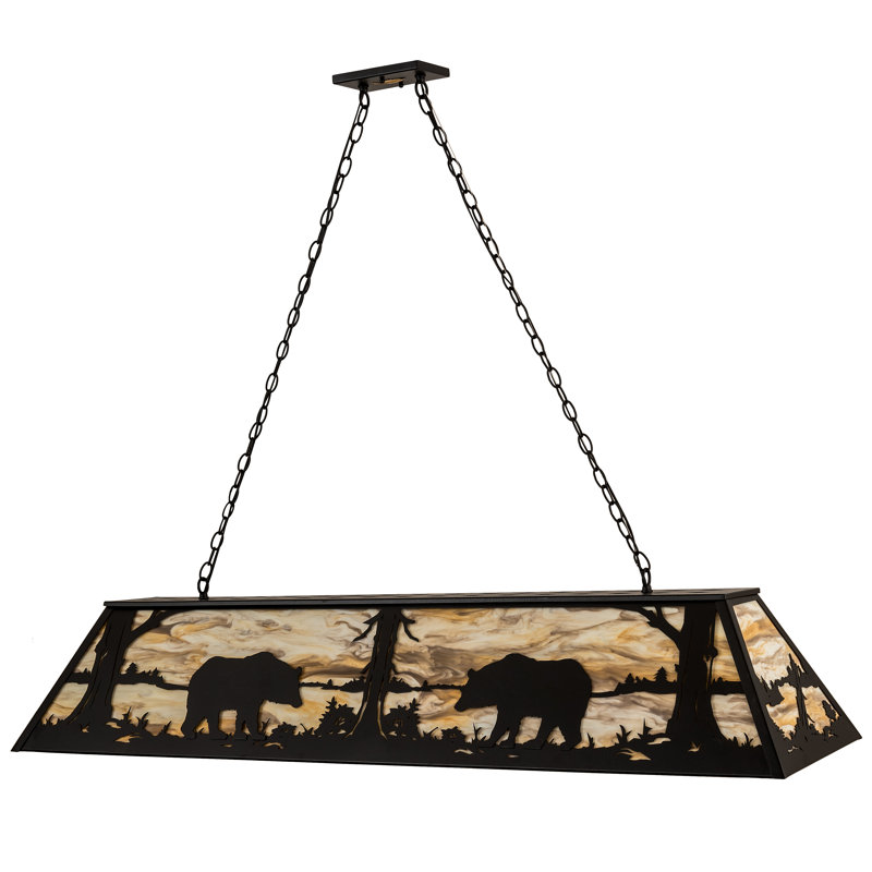 Dryer 9 - Light Satin Wrought Iron Pool Table Lights Pendant