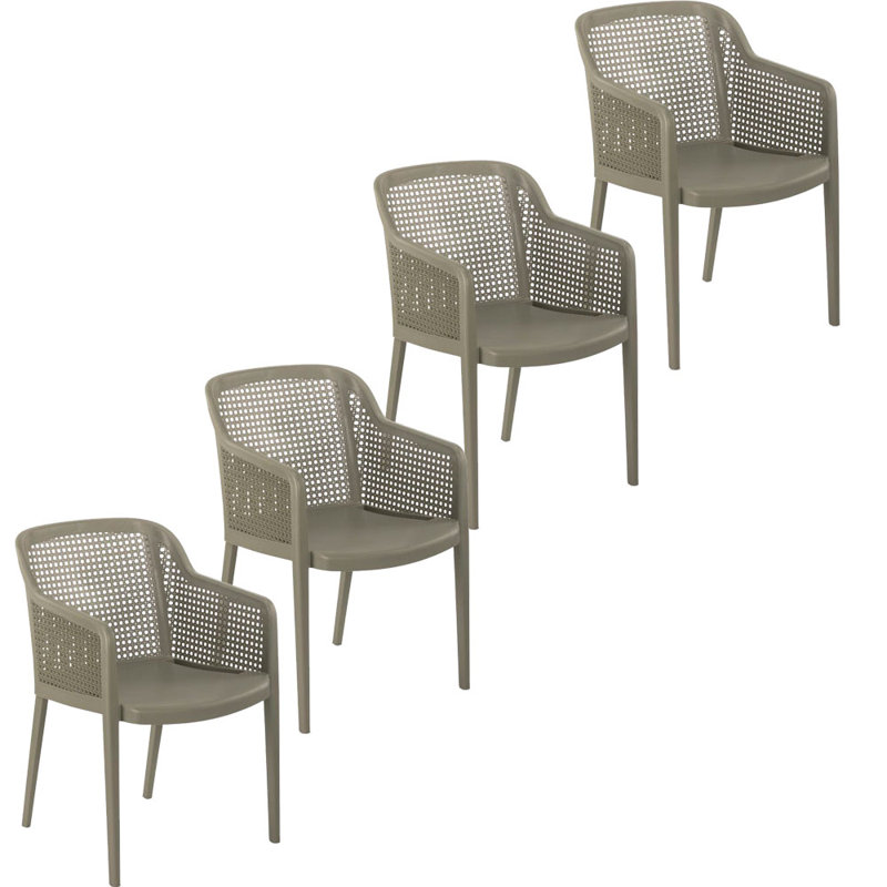 Fauteuil empilable Newport, Gris ciment