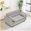 Canapé-lit modulaire 54,30 po Corduroy