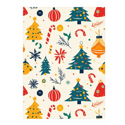 «Holiday Christmas Tree Dreams», reproduction d'art moderne sans cadre