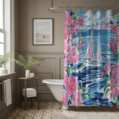 Stylish Sea Vessels - 1 Piece Standard Shower Curtain