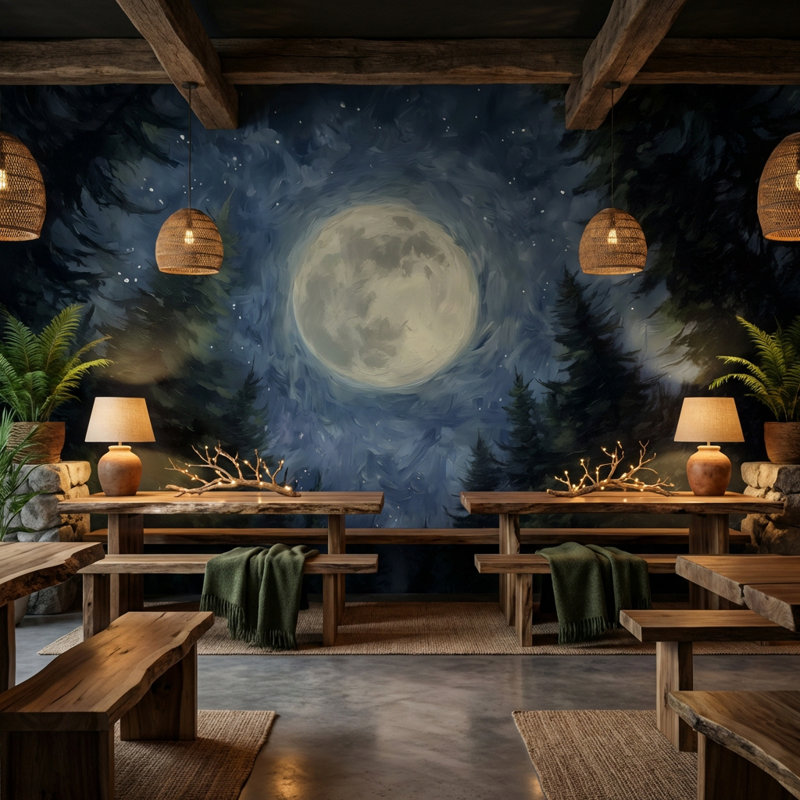 Mystical Moon, Texturé non collé, 100 po x 96 po