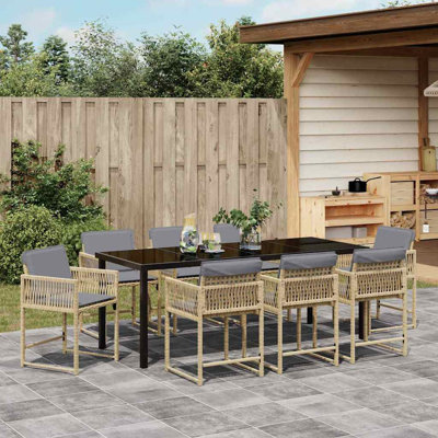 Eliezel 8 - Person Patio Dining Set with Rectangular Table