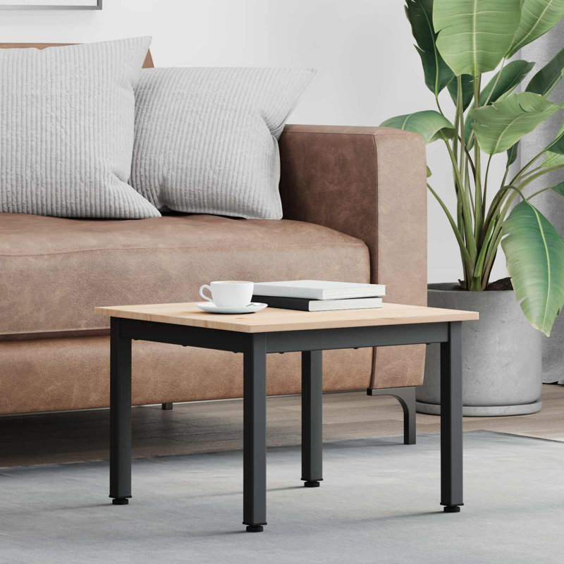Coffee Table, 36cm. H x 50cm. L x 50cm. W, Natural, Black