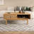 Bayou Breeze Duncombe Storage Coffee Table Made of Oak Wood Coffee Table for Living Room Sliding door