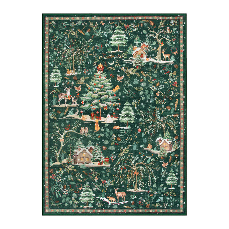 Tapis lavable Lahome Christmas, Rectangle 5 pi x 7 pi