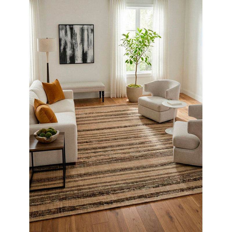 Tapis rectangulaire noir naturel Aquila, Rectangle de 10 pi x 14 pi