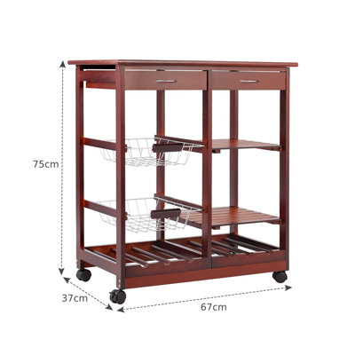 Wood Bar Cart
