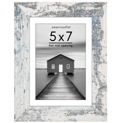 Picture Frame - Americanflat Frame with Mat - Wide Molding - Shatter-Resistant Glass