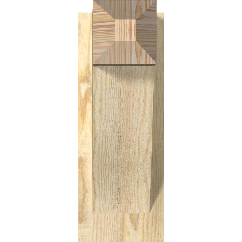 Artisan traditionnel en bois rustique, Sapin Douglas de 6 po (sciage brut), P 12 po x H 16 po