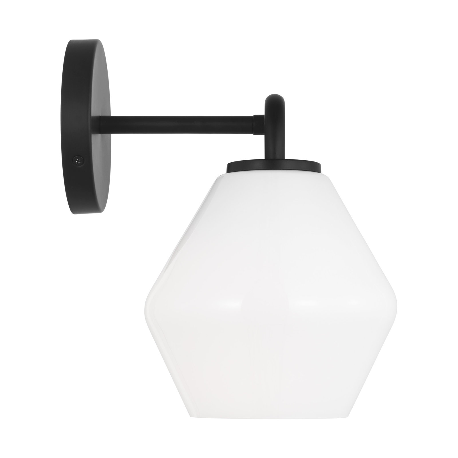 Rooks 2-Light Dimmable Vanity Light, Midnight Black, White