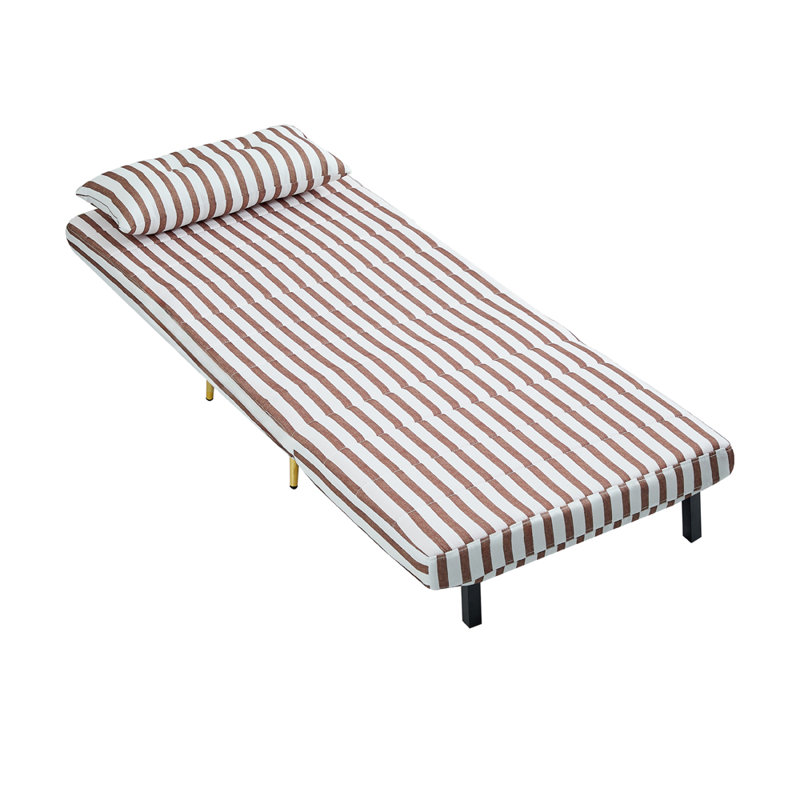 Taysia 1 Seater Sofa Bed, Brown Stripe