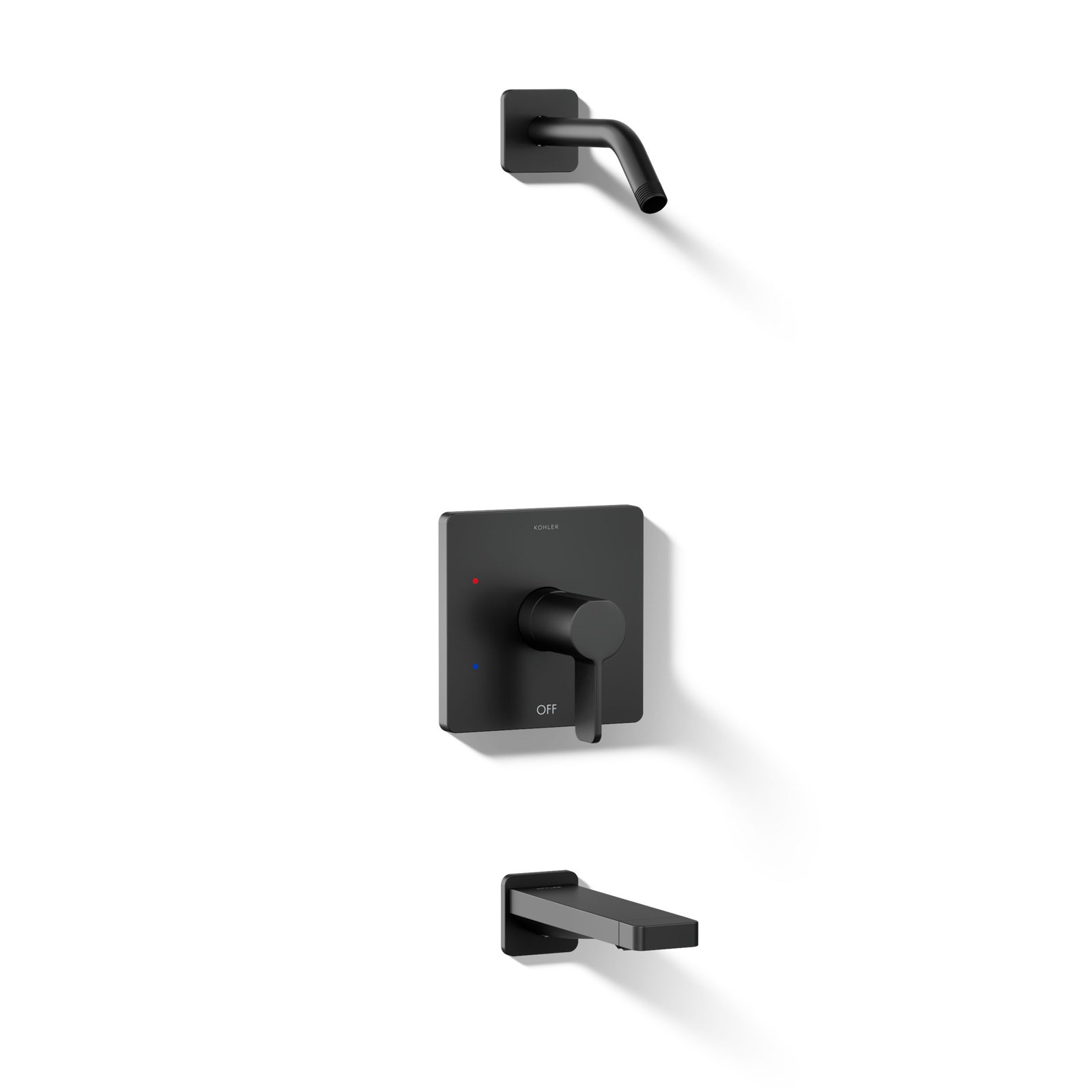 Parallel Bath and Shower Trim Set, Matte Black