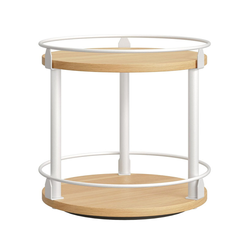 2-Tier Rotating Spice Rack, Lazy Susan Organiser, Circle Spice Rack for Kitchen Countertop