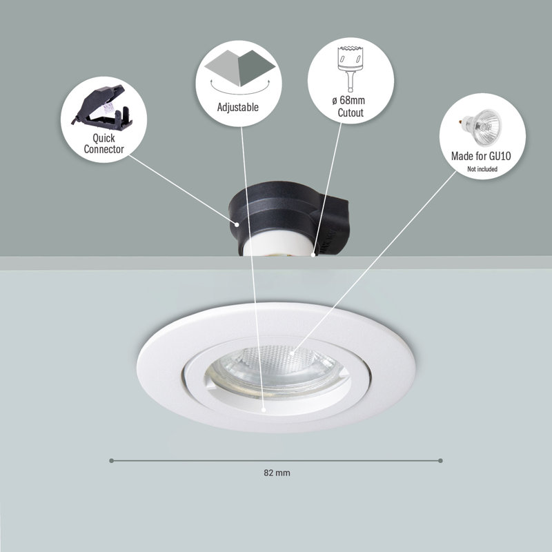 Ailbhe 8.2cm Recessed Lighting Kit