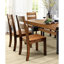Chaises en bois massif de chêne foncé pour la salle à manger, style rustique, fauteuil à panneau de 2, style