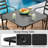 4 - Person Metal Patio Stackable Dining Set with 35" Square Table