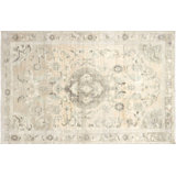 One-of-a-Kind Hand-Knotted 1960s 5'5" x 8'2" Wool Area Rug in Gray/Beige