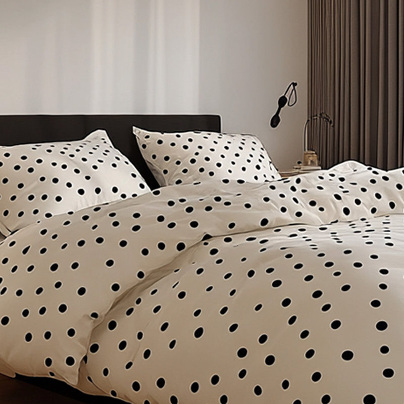 Black White Simple Dot Cotton Duvet
